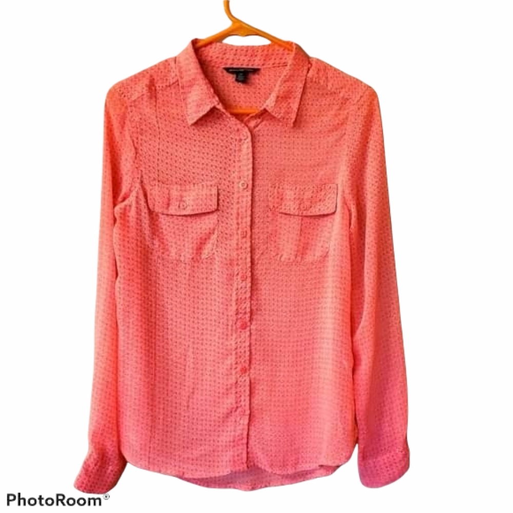 American Eagle Button Down Sheer Blouse